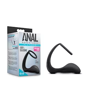 Blush Anal Adventures Cock Ring Plug Black