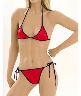 Red And Black Bikini