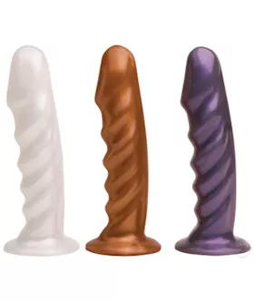 Echo Silicone Vibrating Dildo Midnight Purple