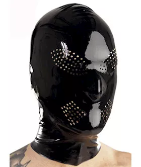 Latex Hood W Perforated Eyes And Mouth