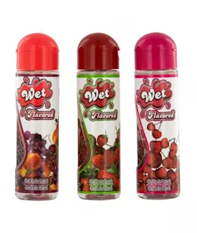Wet Flavored Kiwi Strawberry Gel Lubricant 3.5 Oz Bottle