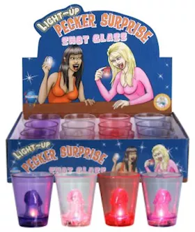 12 Light-up Pecker Shot Glass