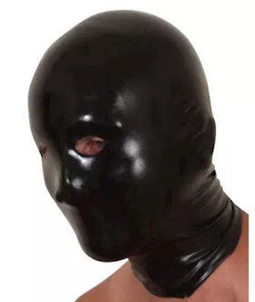Black Hood With Eye Mouth And Nose Holes