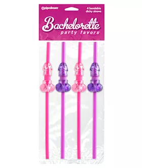 Bachelorette Party Favors Bendable Dicky Straws