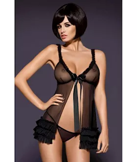 Black Obsessive Kalia Sexy Babydoll Dress
