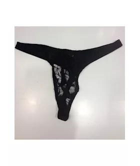 Black Sexy Lace Low Rise Man Thong