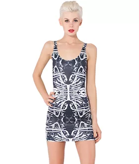 Bone Machine Black Mini Dress