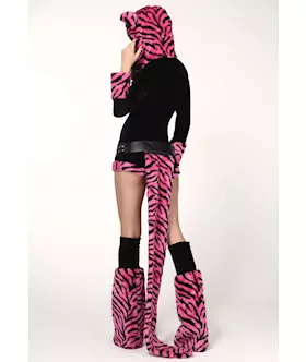 Deluxe Hot Pink Tiger Romper Costume