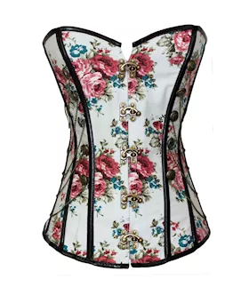 Floral Thumbnail Stud Military Inspired Corset