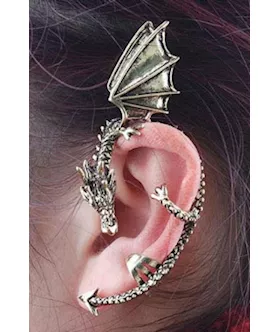 Dragon Ear Cuff Silver