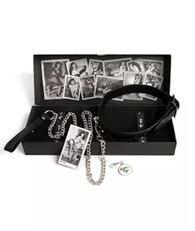 Bettie Page Collar Me Collar And Lead Set Black