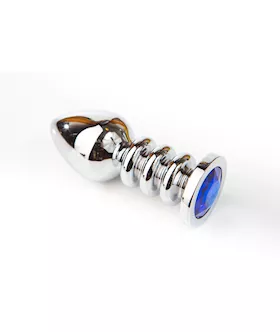 Buttplug With Sapphire Gem - Large