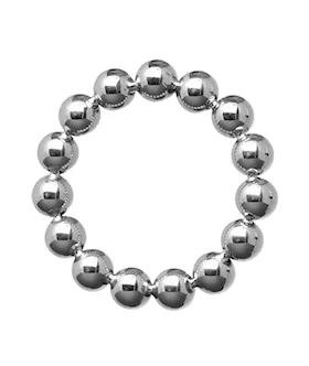 175 Inch Stainless Steel Beaded Cock Ring