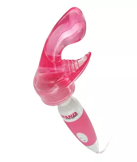 Pink Compact Wand With G-spot Attachment Kit 110v