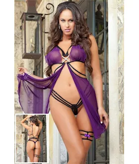 Purple Babydoll Set