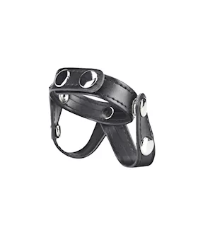 V-style Cock Ring With Ball Divider