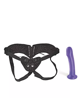 Diamond Velvet Strap-on Corset & Dildo Set