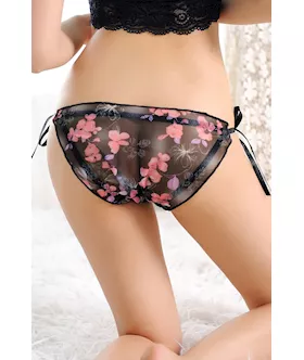 Floral Side-tie Underwear