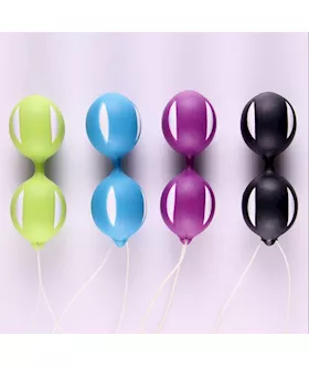 Black Silicone Duo Love Balls