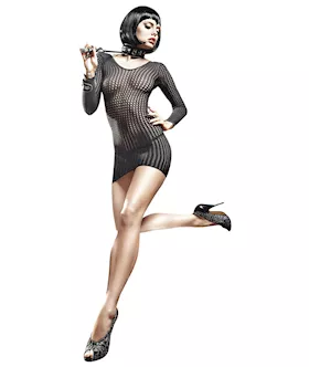 Long Sleeve Fishnet Chemise