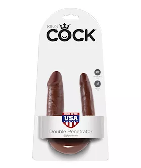 King Cock U-shaped Small Double Trouble Brown