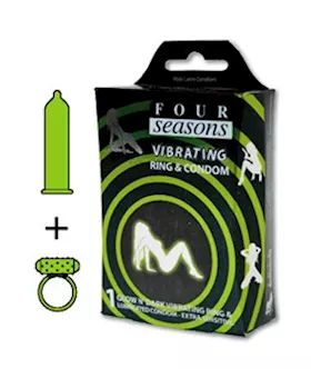 Four Seasons Glow N Vibrating Condom