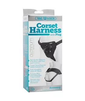 Vac-u-lock Platinum Corset Harness With Plug