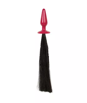 Reds  Leather Butt Plug And Whip Medium