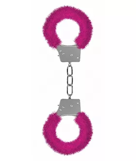 Ouch Beginners Handcuffs Furry Pink