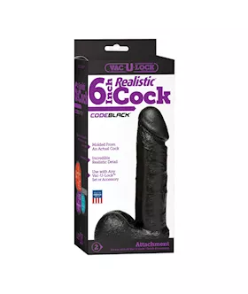Vac-u-lock Code  6 Inch Realistic Cock