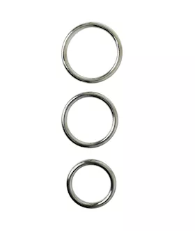 Sportsheets Seamless Metal O Rings - 3 Pack