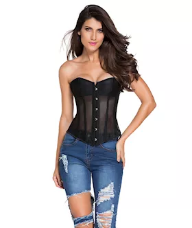 Fishnet Corset & Thong Set