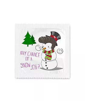 Funny Condom Any Chance Of A Snow Job?