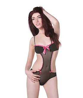 Mesh Teddy With Ribbons