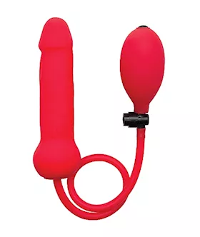 Inflatable Silicone Dong Red