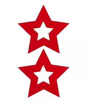 Nipple Sticker Stars Red