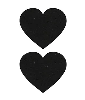 Nipple Sticker Hearts Black