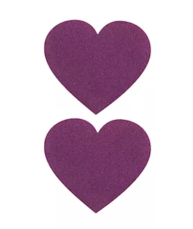 Nipple Sticker Hearts Purple
