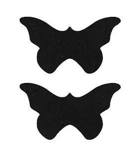 Nipple Sticker Butterfly Black