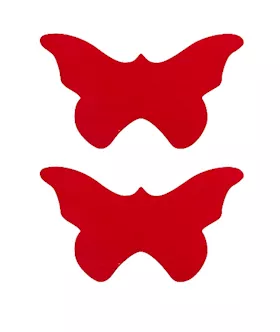 Nipple Sticker Butterfly Red