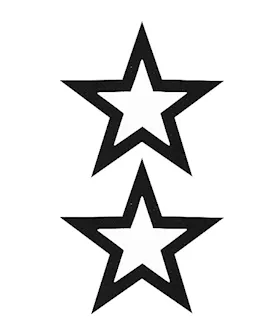 Nipple Sticker Open Stars Black