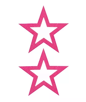 Nipple Sticker Open Stars Pink