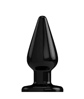 Bottom Line Buttplug Rubber Black 6 In Model 2