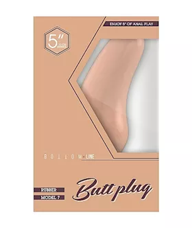 Bottom Line Buttplug Rubber Flesh 5 In Model 7