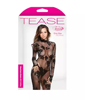 Long Sleeve Floral Lace Gown & G-string