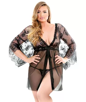 Courtney Lace Robe & G-string