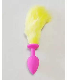 Silicone Butt Plug With Feather Tail