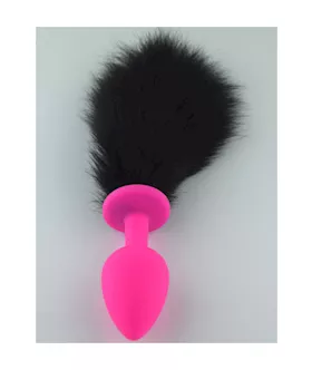 Silicone Butt Plug With Feather Tail