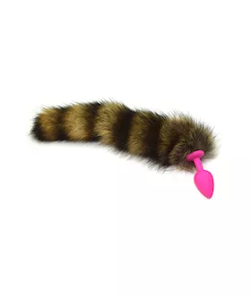 Silicone Butt Plug With Striped Tail