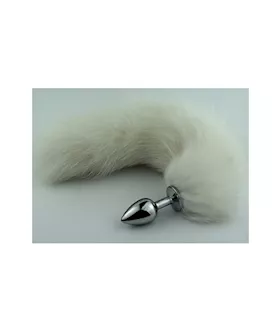 Chrome Butt Plug With Tail